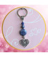 Porte-clefs Cœur en Sodalite