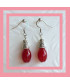 Boucles d'oreilles en  Agate rouge