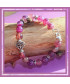 Bracelet Cœur en Agate violette
