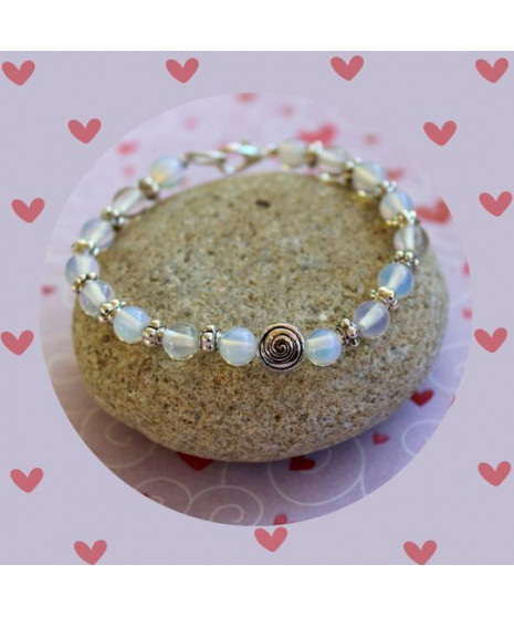Bracelet Spirale en Pierre de Lune