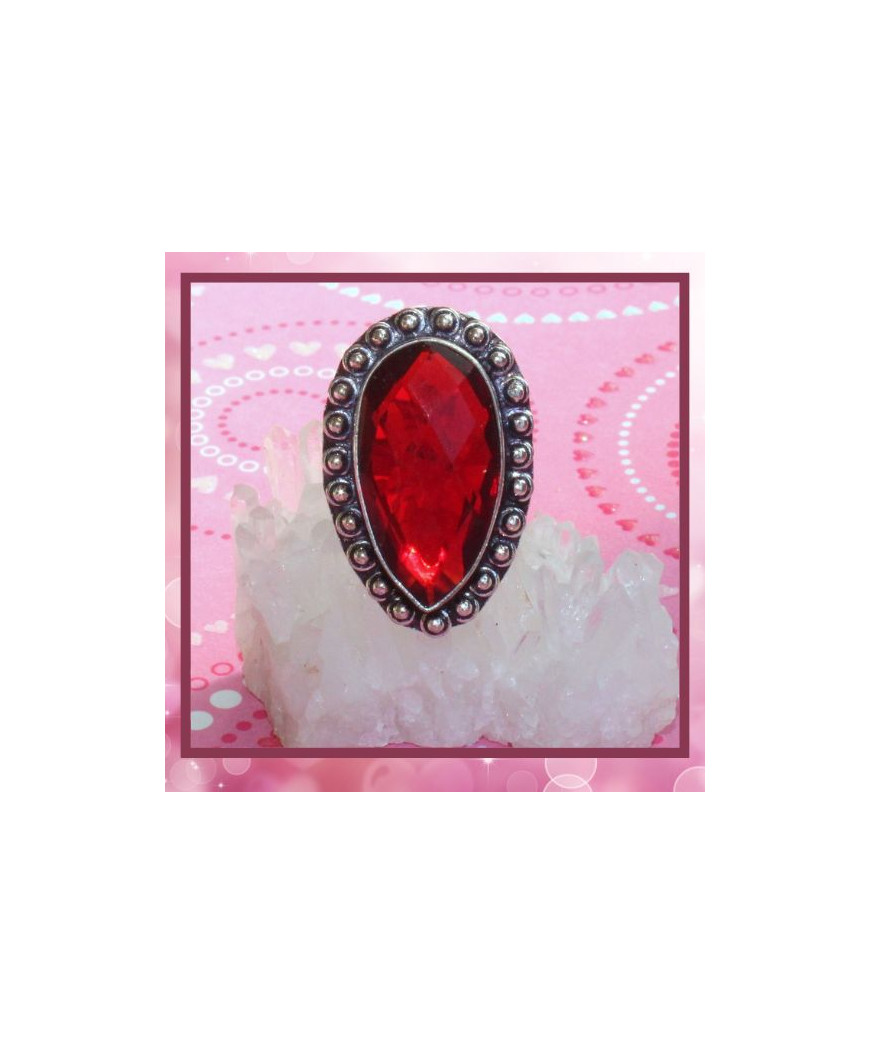 Bague rouge en Grenat