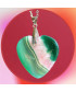 Pendentif Cœur en Agate verte