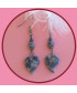 Boucles d'oreilles Cœurs en Sodalite