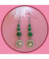 Boucles d'oreilles Cœurs en Jade vert
