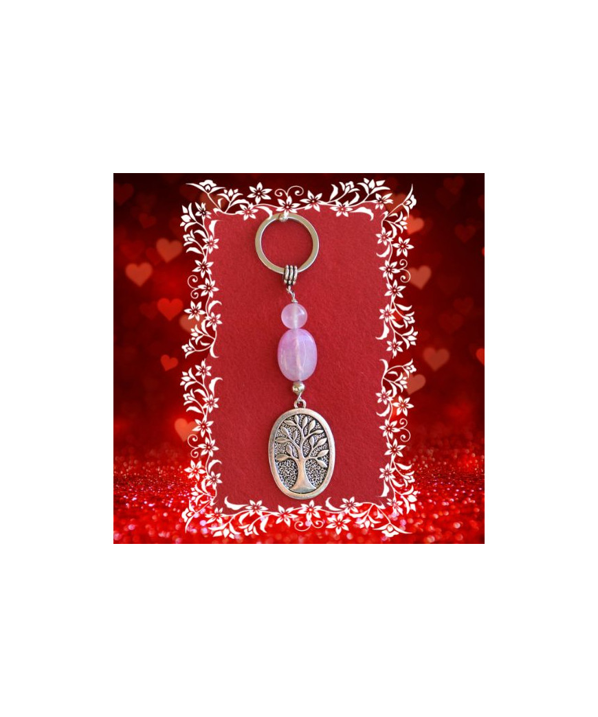 Porte-clefs Arbre de vie en Agate