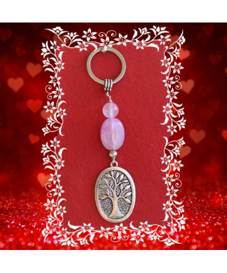 Porte-clefs Arbre de vie en Agate