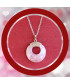 Pendentif  donuts en Quartz rose