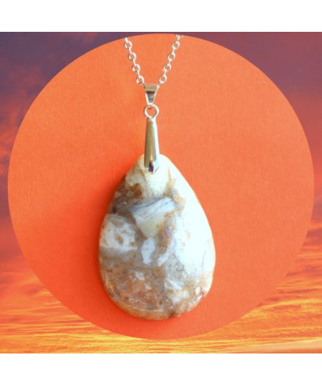 Pendentif en Agate bambou