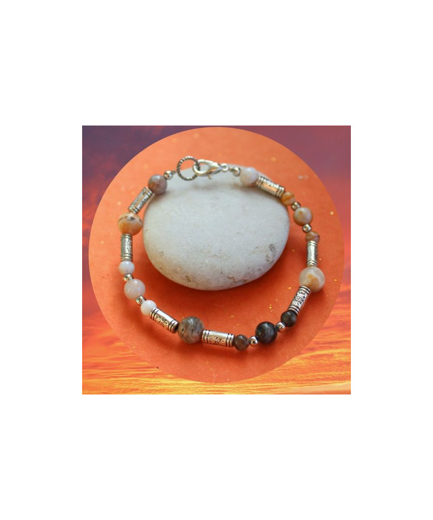 Bracelet en Agate bambou