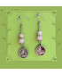 Boucles d'oreilles Papillon en Opale rose