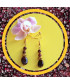 Boucles d'oreilles en Grenat