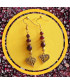 Boucles d'oreilles Cœur en Grenat