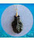 Pendentif Poisson en Obsidienne noire