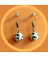 Boucles d'Oreilles boules en Jaspe dalmatien