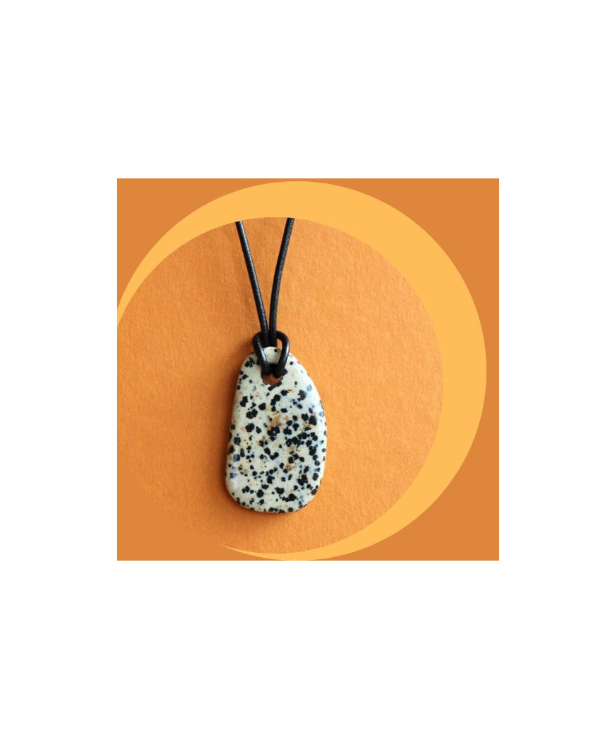 Pendentif en Jaspe dalmatien