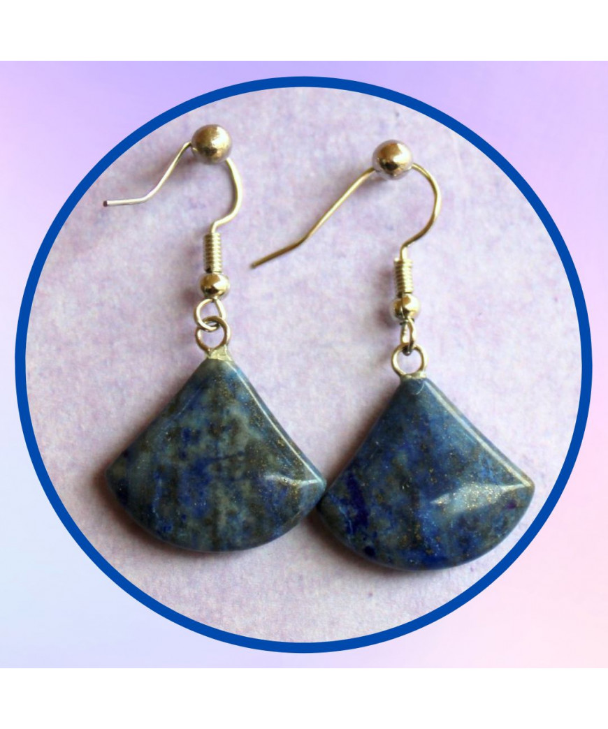 Boucles d'oreilles triangle en Lapis Lazuli