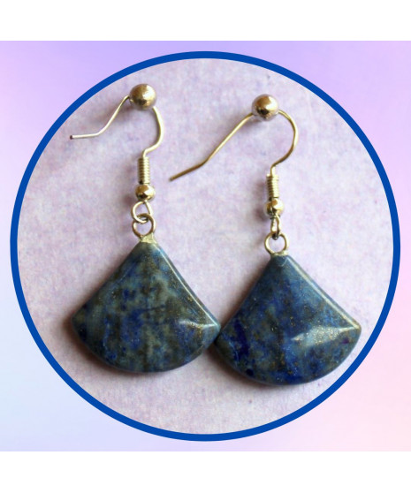 Boucles d'oreilles triangle en Lapis Lazuli