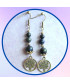 Boucles d'oreilles Arbre de vie en Lapis Lazuli