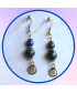 Boucles d'oreilles Spirales en Lapis Lazuli