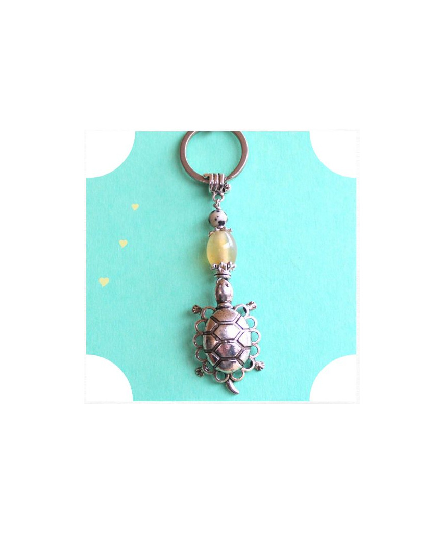 Porte-clefs Tortues en Agate et en Jaspe