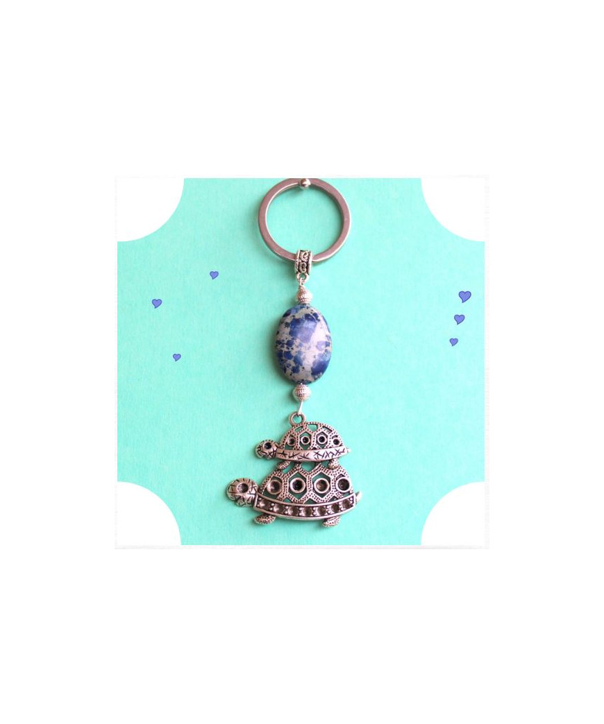 Porte-clefs Tortues en Jaspe