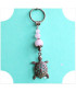 Porte-clefs Tortues en Quartz rose