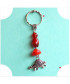Porte-clefs Tortues en Agate rouge