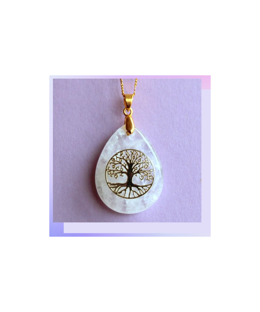 Pendentif Arbre de Vie en Cristal de roche