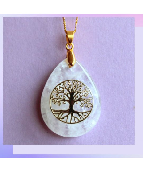 Pendentif Arbre de Vie en Cristal de roche