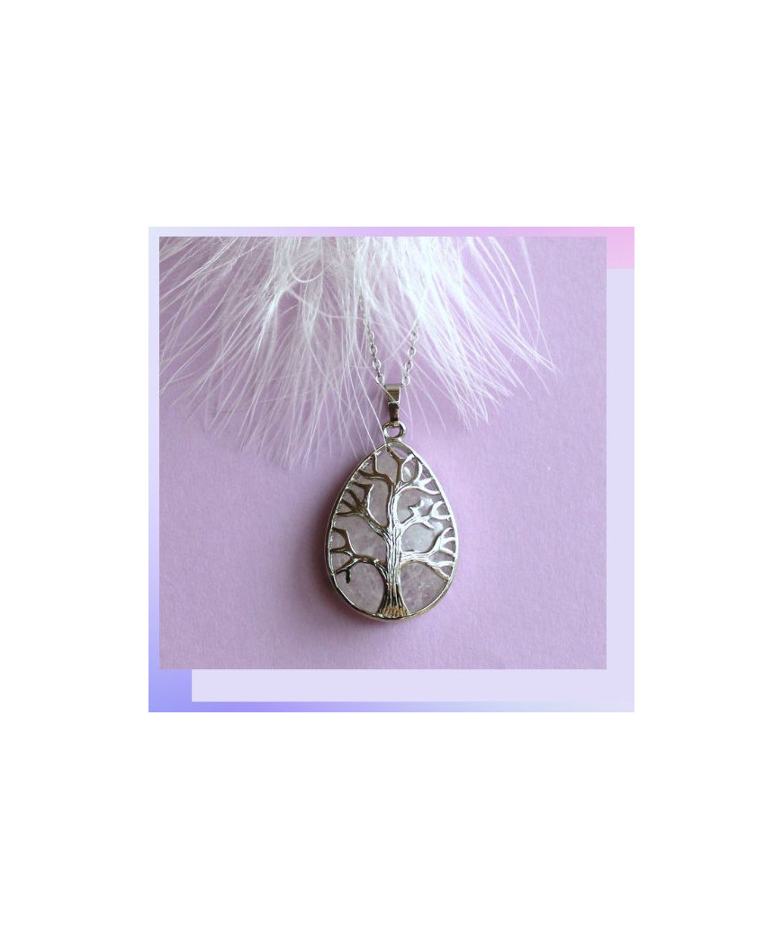 Pendentif Arbre de Vie en Cristal de roche