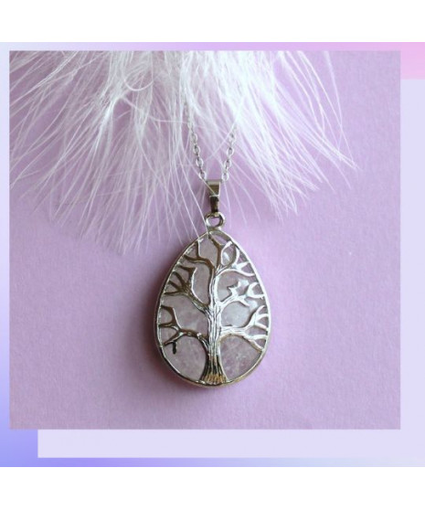 Pendentif Arbre de Vie en Cristal de roche