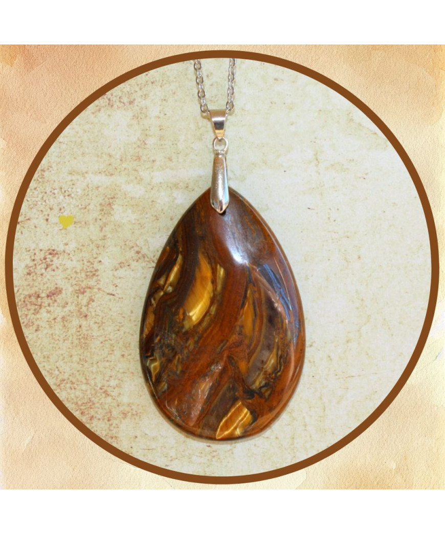 Pendentif en Œil de Tigre