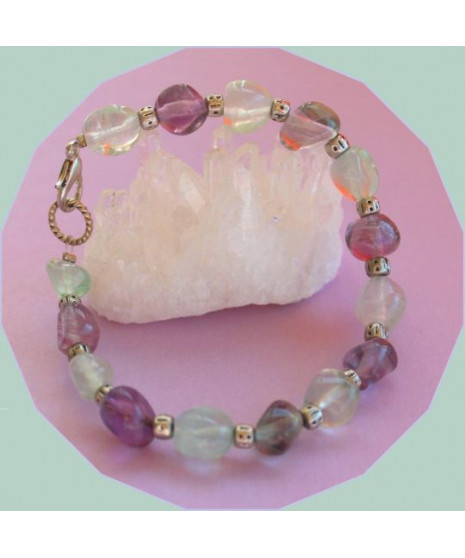 Bracelet en Fluorite en pierres irrégulières