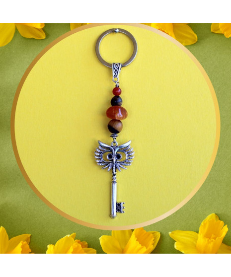 Porte-clefs Clefs Tête de chouette