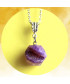 Pendentif Agate boule violette