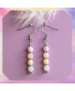 Boucles d'oreilles en Morganite