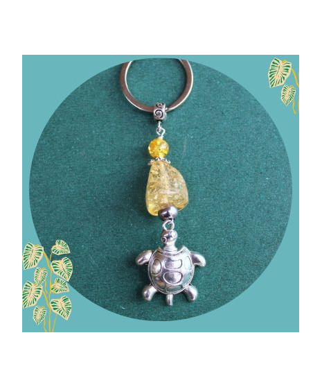 Porte-clefs Tortue en Ambre
