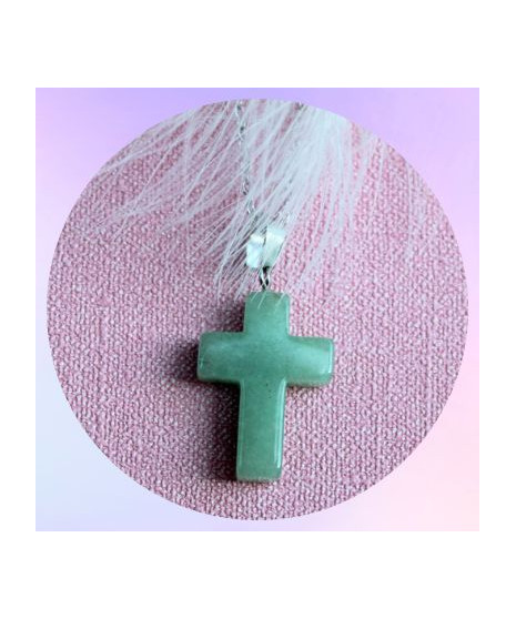 Pendentif petite Croix en Aventurine