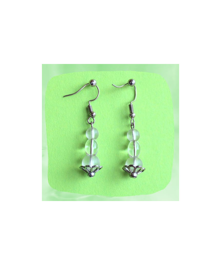 Boucles d'oreilles en Cristal de roche