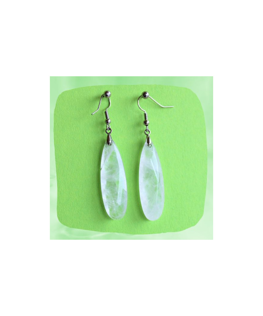 Boucles d'oreilles en Cristal de roche