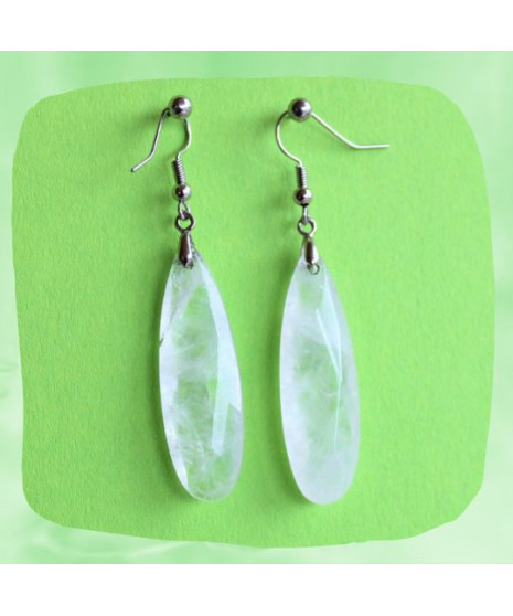 Boucles d'oreilles en Cristal de roche