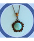 Pendentif cabochon en Turquoise