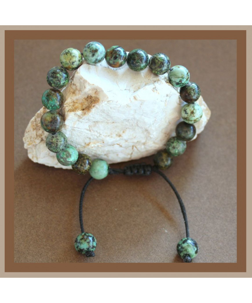 Bracelet coulissant en Turquoise africaine