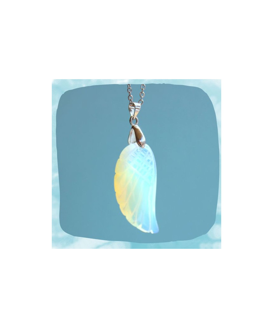 Pendentif Aile d'Ange en Opale