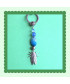 Porte-clefs Cigale en Agate bleue