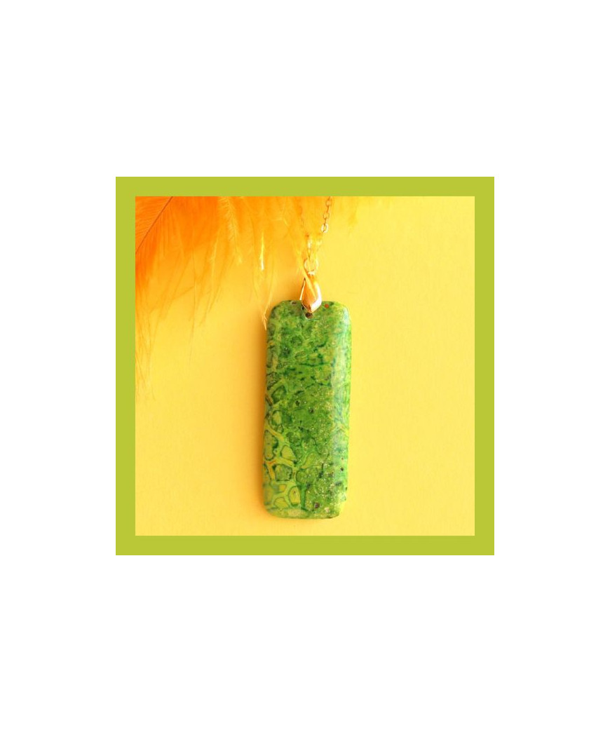 Pendentif en  Jaspe vert