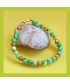 Bracelet Cœurs en Jaspe vert