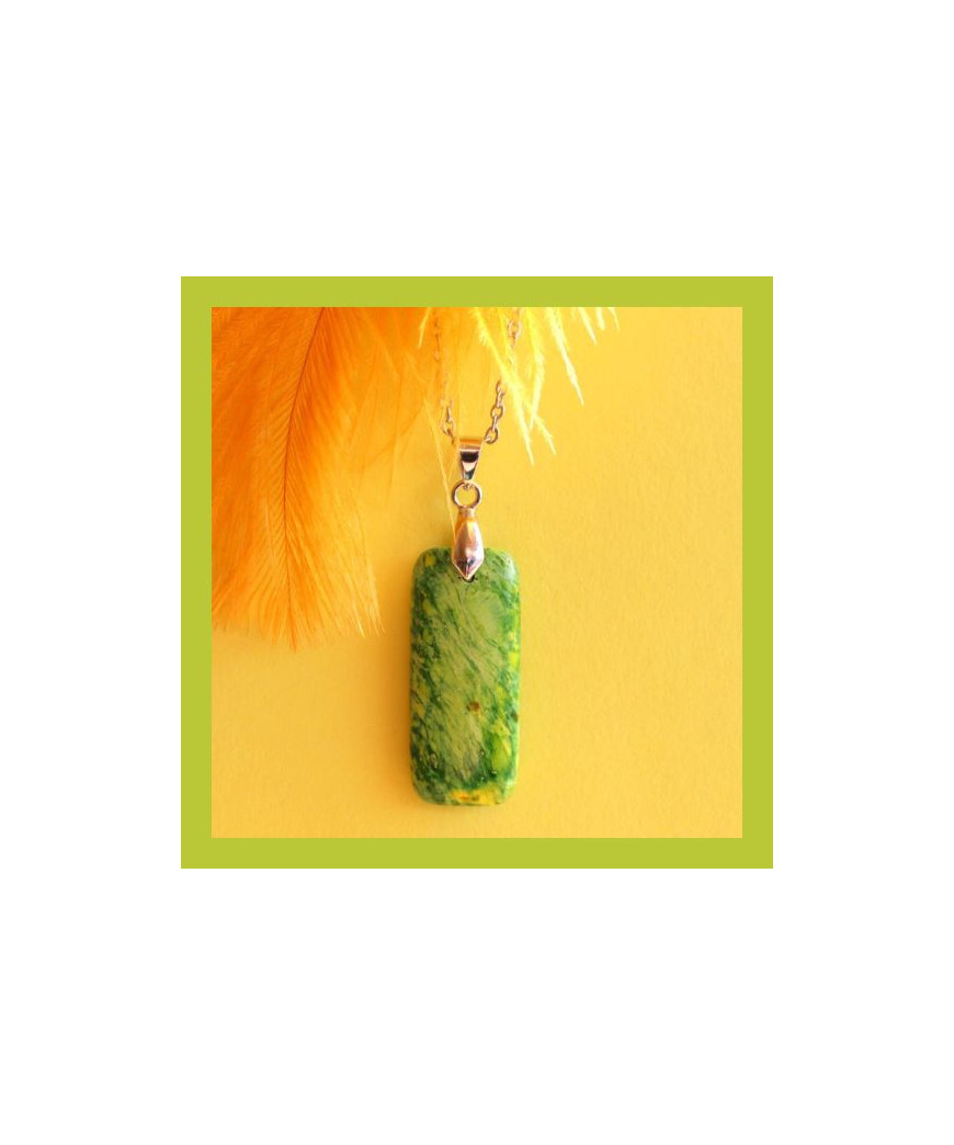 Pendentif en  Jaspe vert
