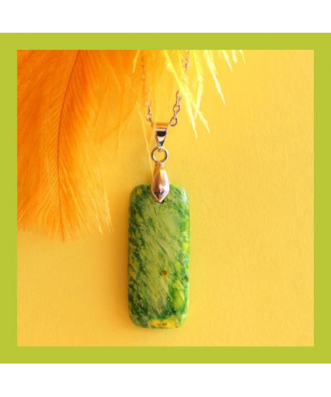 Pendentif en  Jaspe vert