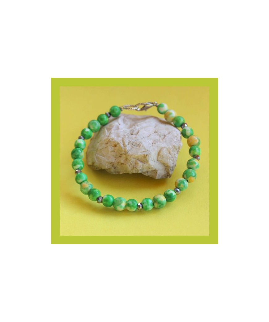Bracelet en Jaspe vert